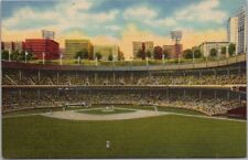 Vintage POLO GROUNDS / New York Giants BASEBALL Postcard Curteich Linen 1951 picture