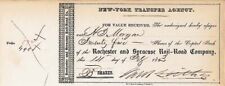 Jacob Little - Rochester and Syracuse Railroad - Stock Certificate - Autographed picture