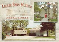Lenexa KS Kansas, Legler Barn Museum Railroad Depot & Caboose, Vintage Postcard picture