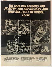 United States Football League USFL 1985 Vintage Print Ad 8x11 Inches Wall Decor picture