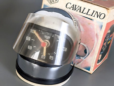 Rare Vintage Heuer Cavallino Helmet Desk Clock Racing Quartz w/box picture