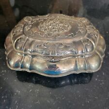 Vintage Italian Vera Lucino Ornate Silver Plated Trinket Jewelry Box picture