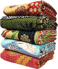 Wholesale Indian Vintage Kantha Quilt Handmade Throw Reversible Blanket Bedding picture