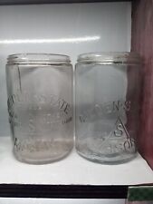 2 Vintage Golden State  Mason Jars,  Ben Schloss, S In Triangle, Patents Pending picture