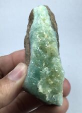 Bluish Green Aragonite crystal on matrix picture