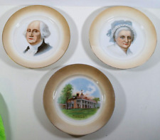Antique J & C Bavaria China Plates - George & Martha Washington, Mt. Vernon picture