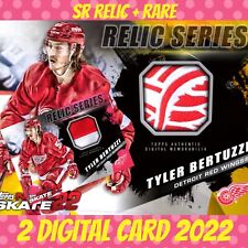 Topps nhl skate tyler bertuzzi relic series gold + base digital card 2021 sr + r picture