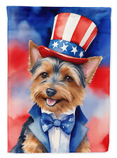 Australian Terrier Patriotic American Flag Canvas House Size DAC5647CHF picture