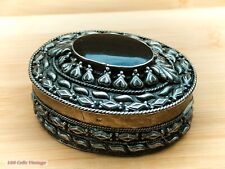 Asian/Indian Metal-Chinoiserie Vintage Pill/Trinket/Snuff Box -cpi picture