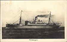 Cruise Ship Steamer P.D. Wangoni with Postmark c1910 Vintage Postcard picture