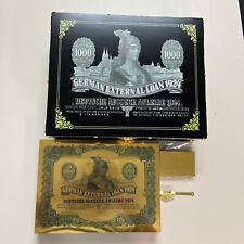100pcs 1924 German Gold Bond $1000 Gold Foil Banknote For Nice Gift in black box picture