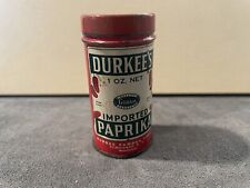 Vintage DURKEE'S Imported Paprika Spice Tin Round --2193.23 picture