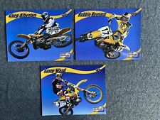RARE - 90s Factory Suzuki Team Posters Motocross & Supercross - VINTAGE picture