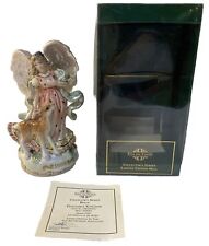 VTG 1999  Fitz & Floyd Peaceable Kingdom Bell Christmas Angel w Fawn Deer in Box picture