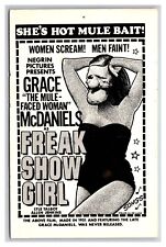Mule Faced Woman Freak Show Girl Movie Poster Drew Friedman Postcard 1985 Z8 picture