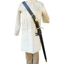 Medieval Knights Ready For War Leather Sword Baldric Renaissance Crusader Belt picture