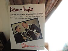 1960s Palmer-Hughes Titano Accordion 11 x 14 Music Store Display Ad Poster  picture