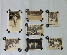 1923 Family Picnic Photographs Women Men in suits Lot of 7 black and white photo picture