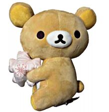 San-X Rilakkuma Holding Cherry Blossom 16” Plush Large Stuffed Teddy Bear NWT picture