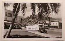 1940's Kahului Theatre Main & Puunene S-611 Maui TH Hawaii RPPC  picture