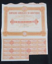 1928 CONGOLESE COMPAGNIE DU RUBBER PARIS bond share shares picture
