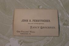 VTG. BUSINESS CARD FROM JOHN A. PENNYPACKER SUCCESSOR TO PHILLIP QUILLMAN picture