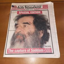 The New York Post, Saddam Hussein, December 15, 2003 picture