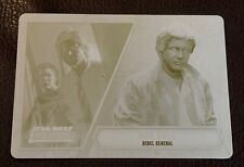 2016 Topps Star Wars Evolution Han Solo Printing Plate 1/1 Princess Leia Card 44 picture