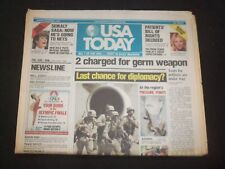 1998 FEBRUARY 20-22 USA TODAY NEWSPAPER - 2 CHARGED FOR ANTHRAX WEAPON - NP 7906 picture