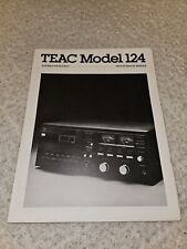 1979 TEAC Multitrack Series Model 124 Syncast Cassette Deck Info Print Ad picture