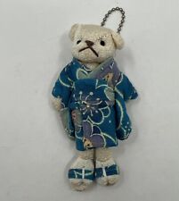 Teddy Bear Chirimen Kimono Plush Key Chain Doll Japan picture