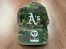 OAKLAND ATHLETICS 47 CLEAN UP HAT CAMO STRAPBACK CAP DAD NEW MLB NWT picture