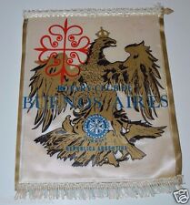 Vintage Buenos Aires Republica Argentina Rotary International Club Banner RARE picture