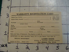 LAUSON ENGINE new holstein, Win, warranty registrations card, UNUSED,  picture
