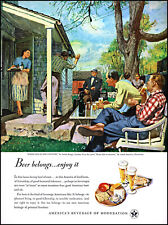 1948 Austin Briggs art Beer Brewers weekend in the country vintage print ad L19 picture