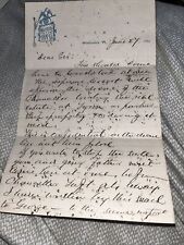 1895 Gilbert Davis Letter: Woodstock Inn Letterhead Felchville Vermont Attorney picture