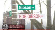 Authentic Bob Gibson Way Two-Sided Street Sign, New Never Hung St. Louis Cards picture