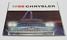 Vintage 1958 Chrysler Small Fold Out Sales Brochure #PM-7 picture