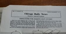 VTG CHICAGO DAILY NEWS PAPERS Woman's Service Bureau (7) Household Tips picture