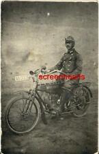 1916 RARE RPPC PHOTO WWI GERMAN WANDERER MOTORCYCLE & JEWISH SOLDIER picture