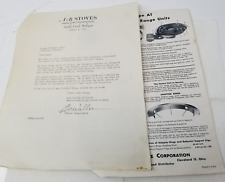 A-B Stoves Chromalox Heatflo Support Sales Letter 1949 Detroit Michigan Stove Co picture