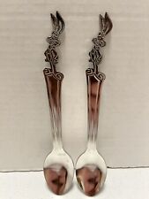 Nestle Quik Bunny Spoons (2) Stainless Steel Vintage  picture