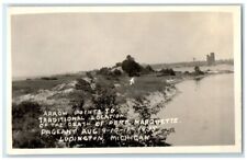 1935 Death Location Pere Marquette View Ludington MI RPPC Photo Postcard picture