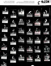 LD362 1977 Orig Contact Sheet Photo DETROIT TIGERS MILWAUKEE BREWERS C. COOPER picture