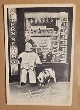 Advertising Card Clown & Spotted Pig Promotes Peters Serum Co Kansas City MO KB1 picture
