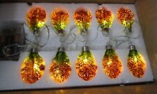 Fall Harvest Mercury Style Leaf Ten Light Garland Battery Operated Open Box picture