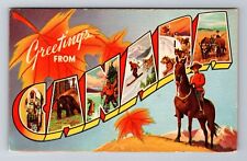 Canada, General Large Letter Greetings, Antique c1956 Vintage Souvenir Postcard picture