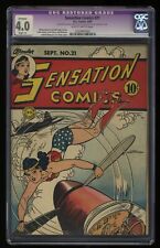 Sensation Comics #21 CGC VG 4.0 (Restored) Wonder Woman H.G. Peter Cover picture