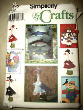Simplicity 9019 Craft Sewing Pattern Holiday Flags & Lawn Geese Clothes UNCUT FF picture