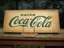 RARE VINTAGE COKE SIGN GREEN LETTERING FOR SMALL GREEN BOTTLES picture